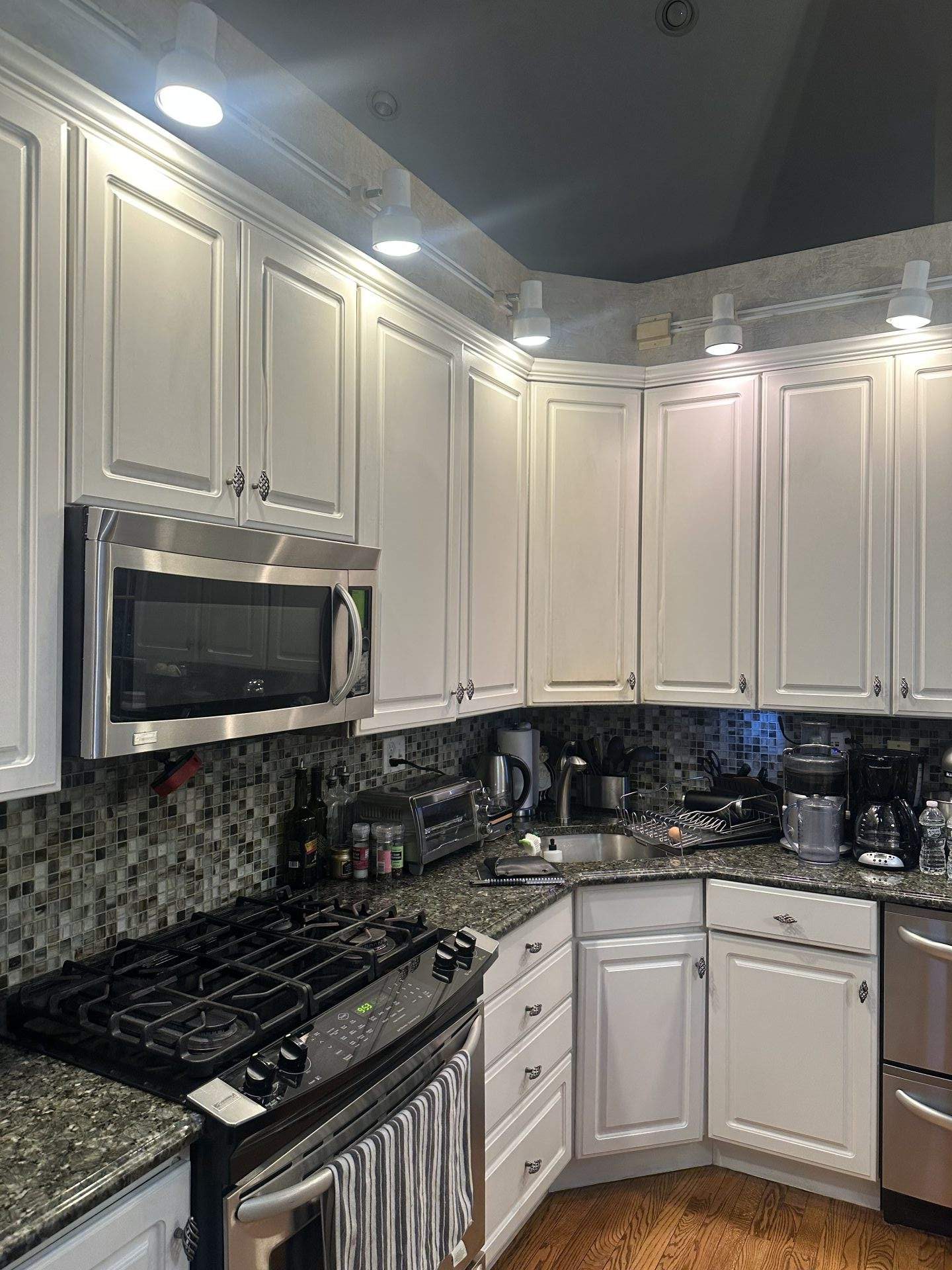 Modern kitchen with stainless appliances